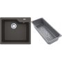 Zlewozmywak granitowy z wkładką ociekową 56x50 cm szary/grafitowy/onyx 1140741979 Franke Urban zdj.1