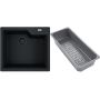 Zlewozmywak granitowy z wkładką ociekową 56x50 cm czarny 1140741982 Franke Urban zdj.1