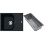 Zlewozmywak granitowy z wkładką ociekową 62x50 cm czarny 1140741986 Franke Urban zdj.1