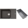Zlewozmywak granitowy z wkładką ociekową 78x50 cm szary/grafitowy/onyx 1140741988 Franke Urban zdj.1