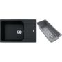 Zlewozmywak granitowy z wkładką ociekową 78x50 cm czarny 1140741989 Franke Urban zdj.1