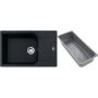 Zlewozmywak granitowy z wkładką ociekową 78x50 cm czarny 1140741990 Franke Urban zdj.1