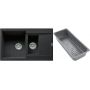Zlewozmywak granitowy z wkładką ociekową 78x50 cm szary/grafitowy/onyx 1140743075 Franke Maris zdj.1