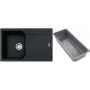 Zlewozmywak granitowy z wkładką ociekową 78x50 cm szary/grafitowy/onyx 1140743077 Franke Urban zdj.1