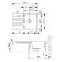 Zlewozmywak granitowy 78x47.5 cm szary/grafitowy/onyx 1140067125 Franke Euroform zdj.2