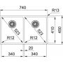 Zlewozmywak stalowy 74x45 cm 1270370188 Franke Box zdj.2