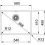 Zlewozmywak stalowy 58x45 cm 1270453660 Franke Box zdj.2