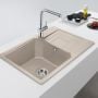Zlewozmywak granitowy 62x50 cm beżowy 1140687262 Franke Urban zdj.4
