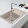 Zlewozmywak granitowy 78x50 cm beżowy 1140687276 Franke Urban zdj.4