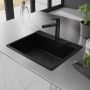 Zlewozmywak granitowy 59x50 cm czarny 1140693579 Franke Maris zdj.4