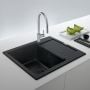 Zlewozmywak granitowy 62x50 cm czarny 1140693534 Franke Maris zdj.4