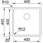 Zlewozmywak stalowy 44x44 cm RIWOLO401ANTHRACITE Globalo Exclusive Riwolo zdj.2