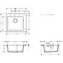 Zlewozmywak granitowy 56x54 cm szary/grafitowy/onyx 43312290 Hansgrohe S 51 zdj.2