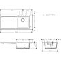 Zlewozmywak granitowy 105x51 cm czarny 43314170 Hansgrohe S 51 zdj.2