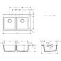 Zlewozmywak granitowy 88x41.5 cm szary/grafitowy/onyx 43316290 Hansgrohe S 51 zdj.2
