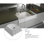 Zlewozmywak ceramiczny 76.2x46 cm biały 10RV81076 Isvea Ravenna zdj.9