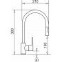 Zlewozmywak granitowy z baterią 79x50 cm czarny 070168402BE Pyramis Camea zdj.2