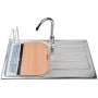 Zlewozmywak stalowy stal/chrom 100178701L Pyramis Athena zdj.4