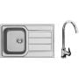 Zlewozmywak stalowy stal/chrom 100178701L Pyramis Athena zdj.1