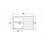 Zlewozmywak stalowy stal/chrom 100178701L Pyramis Athena zdj.2