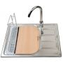 Zlewozmywak stalowy stal/chrom 100187601L Pyramis Athena zdj.4