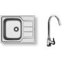 Zlewozmywak stalowy stal/chrom 100187601L Pyramis Athena zdj.1