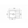 Zlewozmywak stalowy stal/chrom 100187601L Pyramis Athena zdj.2