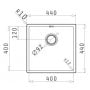 Zlewozmywak stalowy 43.6x43.6 cm 101028301 Pyramis Astris zdj.2