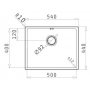 Zlewozmywak stalowy 53.6x43.6 cm 101028501 Pyramis Astris zdj.2