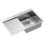 Zlewozmywak stalowy z syfonem 78x48 cm HB7912RBS Quadron Russel zdj.3