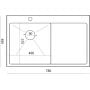 Zlewozmywak stalowy 78x48 cm miedź HB7912PVDBSC1 Quadron Russel zdj.2