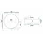 Umywalka 36x36 cm okrągła nablatowa REAU8522 Rea Ingrid zdj.2