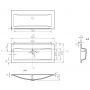 Umywalka 90.4x40 cm prostokątna biały 0900400103101XX Vayer Columba zdj.2