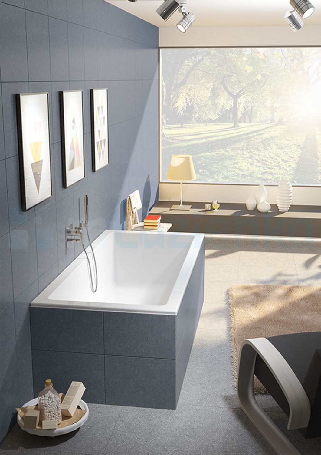 Wanna prostokątna 190x80 cm B108001005 Riho Rethink Cubic | Sklep ...